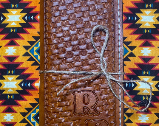 Custom Basketweave Roper wallet